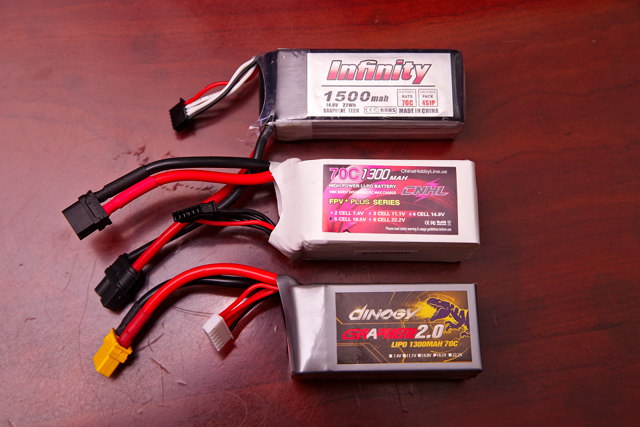 Assortment of 4S and 5S LiPo Batteries