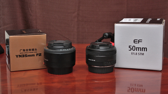 Canon 50mm f/1.8 and Yongnuo 35mm f/2.0