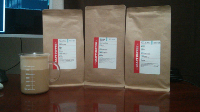 Three Bags of Coffee from Craft Coffee
