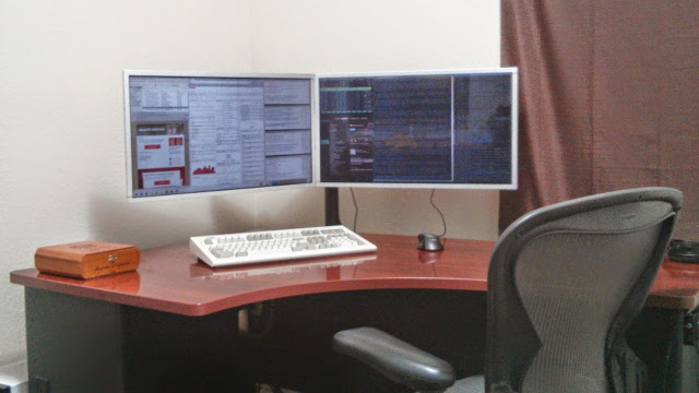 My QNIX Monitors at My Desk