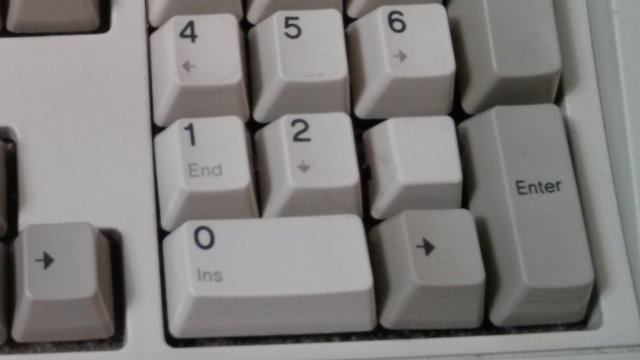 Wrong cap on the 3 key