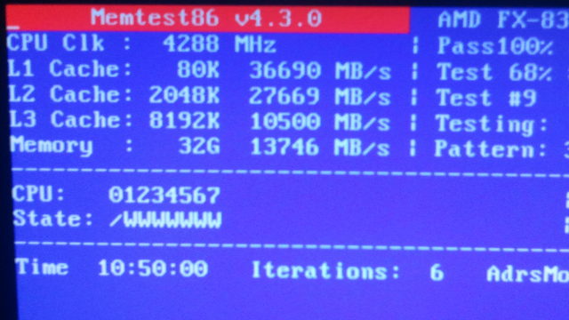 Start of memtest86+ run: Not sure why memtest+ is reporting DDR1600