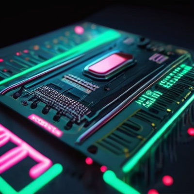 Stable Diffusion neon pcb