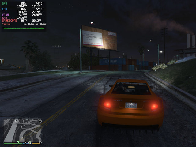 GTA5 Enhanced on my 6800H Bazzite gaming mini PC