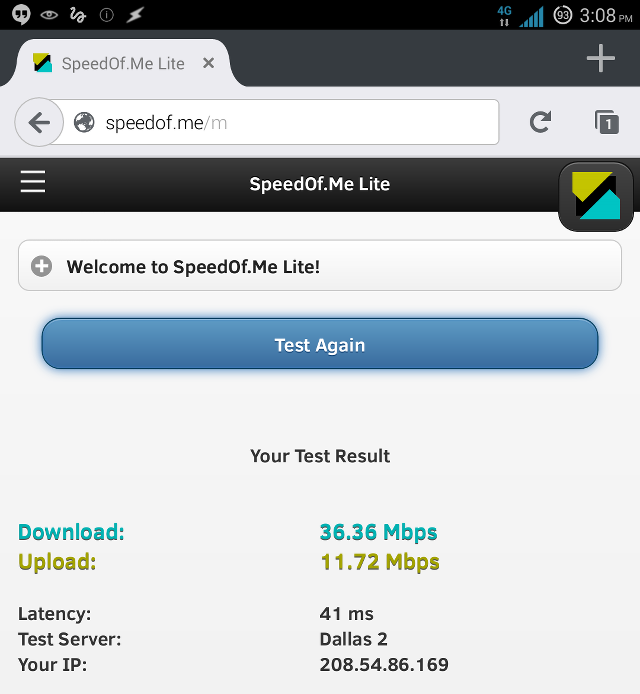 Blue Studio 6.0 LTE Bandwidth Test