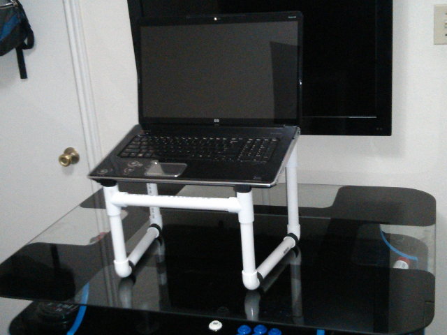 My laptop on the new stand