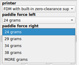 OpenSCAD view of the configurator for Li'l Magnum button force
