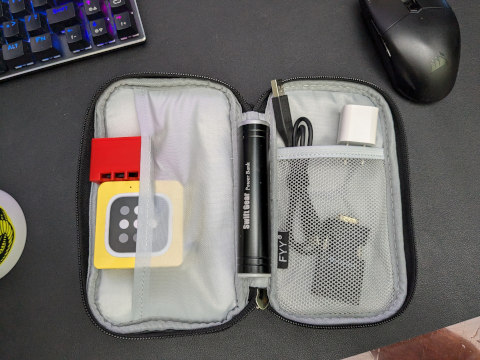 Test fitting my network pouch