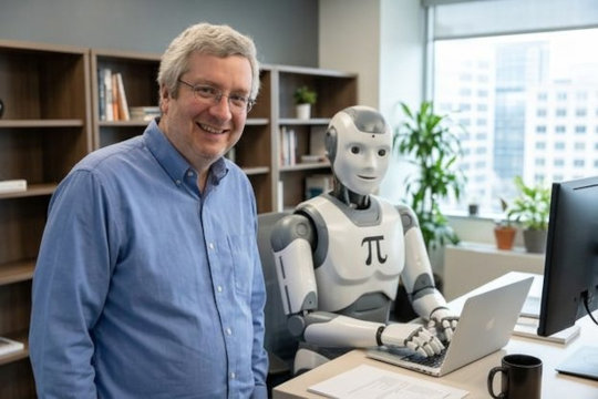 Pat and a Robot AI Generated Image