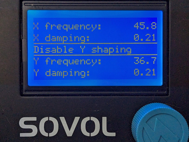 Marlin Input Shaping Settings for the Sovol SV06