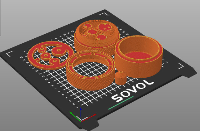 Sovol build plate with all the Umikot pieces