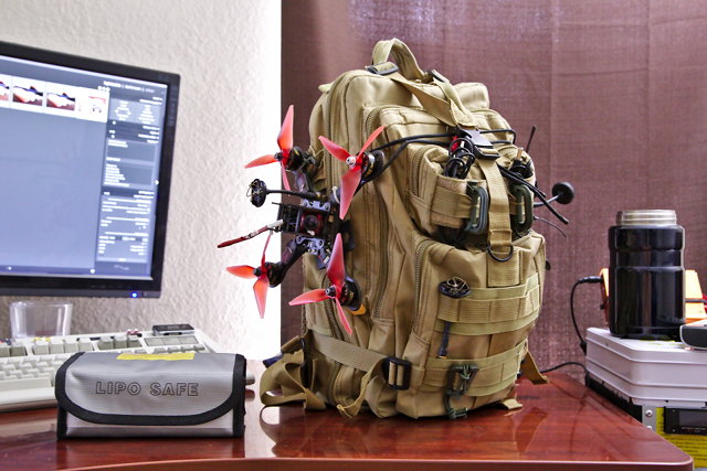 My Old Quadcopter Bag, Now Caleb's Bag