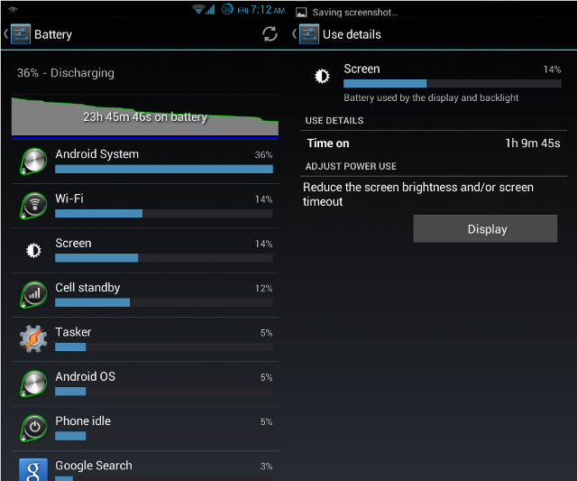 One third battery left after 24 hours!