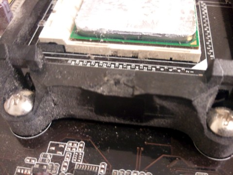 Broken plastic heat sink bracket