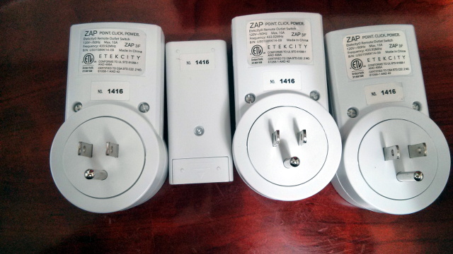Three Etekcity Remote-Control Power Outlets