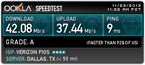 Old 35/35 FiOS Speedtest