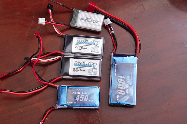 An Assortment of LiPo Batteries