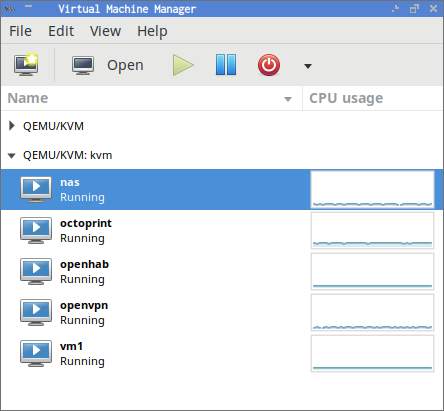 Some of my virtual machines